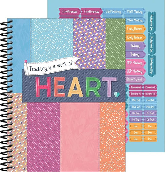 Carson Dellosa Education Crafty & Cool Teacher Planner 2026-2027, Undated 8"x11" Lesson Plan Book With Stickers, Class Schedule,Weekly Calendar, ... Haves, Homeschool Essentials, School Supplies