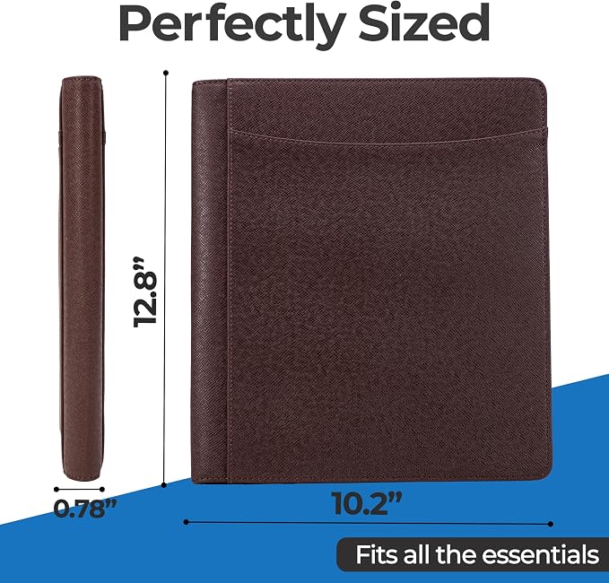 Case it The Strategist PADFOLIO Case-it Business Meeting Padfolio | Professional Portfolio with Letter Size Writing Pad/Detailed Stitched Cover/PAD-24 BRN