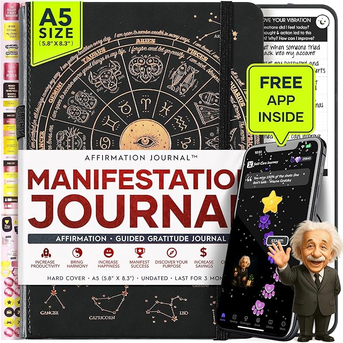 90-Day Goal Planner with Daily Journal, Gratitude & Habit Tracker | Daily Planner, Productivity, Time blocking, Manifestation & Affirmations with Vision Board, Gratitude Journal for Women & Men