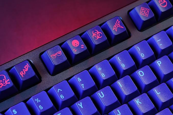 Drop + MiTo GMK Laser Custom Mechanical Keyboard Novelty Keycap Set - 44-Keys, Doubleshot ABS, Cherry Profile (Novelties)