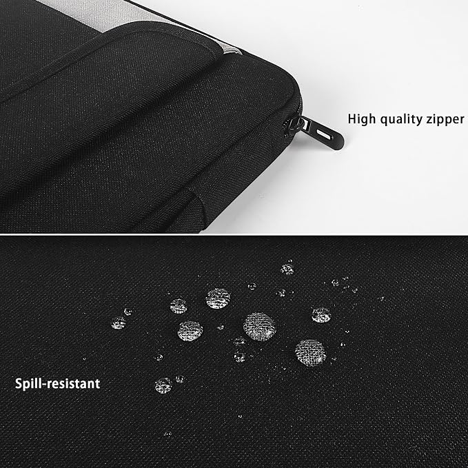 DOMISO 14-15 Inch Laptop Sleeve Case, Water-resistant Shockproof Laptop Protective Case for MacBook Air 15,Dell XPS 15,Lenovo, HP, ASUS, Acer Laptop Notebook,Black