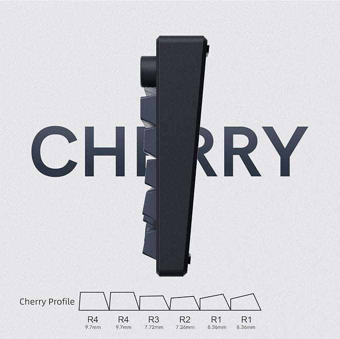 Womier Shine Through Keycaps - PBT Keycaps for Mechanical Keyboard 60% 75% 96% 100% Percent, Cherry Profile Key caps Universal Compatiability for Cherry Gateron MX Switches Keyboard-Gray