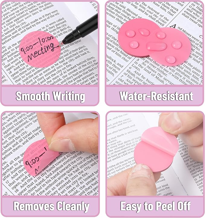 Mr. Pen- Transparent Sticky Note Set, 560Sheets, Colorful, Round Transparent Sticky Notes Set, Stocky Notes for Bible Journaling
