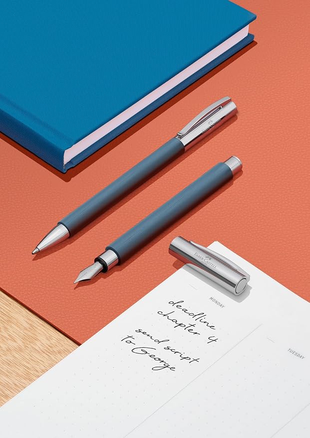 Faber-Castell Ambition Fountain Pen, Blue Resin - Extra Fine