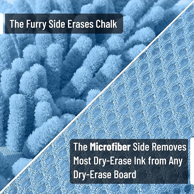 Mr. Pen- Magnetic Microfiber Shag Whiteboard Erasers, 4" x 6", 4 Pack, Dual Surface, Washable Large Dry Erase Board Cleaner for Chalk, Marker, Classroom, Office, Home