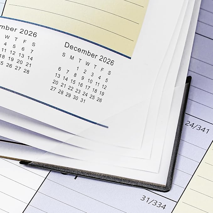 Desk Calendar 2026-2027 - 17" x 12" Desk Calendar 2026-2027, Mar. 2026 - Aug. 2027, Desk Pad Calendar, Desk/Wall Calendar 2-in-1 with Notes, Corner Protector, Blocks