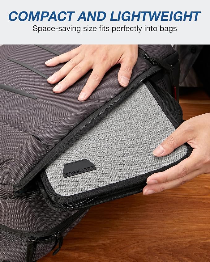 BAGSMART Water-Resistant Tech Organizer Bag for Electronics Accessories, Travel Storage Case Compatible with 12.9" Tablet, Charging Cable, Power Bank, Earphone, Grey