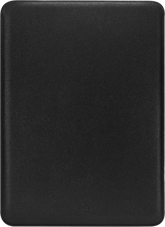 Comfyable Laptop Sleeve 15 Inch Precisely Compatible with MacBook Air 15" M5 M4 M3 M2 2026, Faux Leather Cover Case, Black