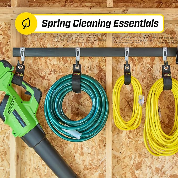 Heavy-Duty Wrap-It Storage Straps - Assorted 6-Pack - Garage Storage Extension Cord Organizer Cable Straps and Yard Cord Storage for Hose Organizer, Tools and RV Accessories