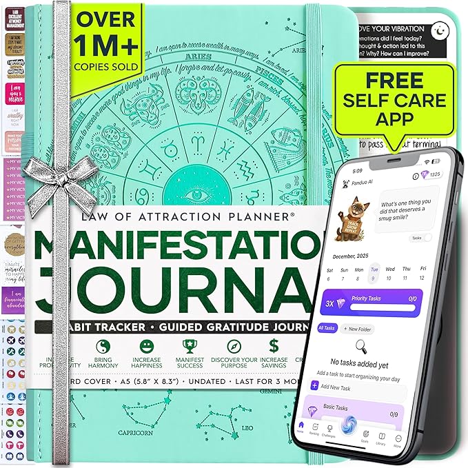 90-Day Goal Planner with Daily Journal, Gratitude & Habit Tracker | Daily Planner, Productivity, Time blocking, Manifestation & Affirmations with Vision Board, Gratitude Journal for Women & Men