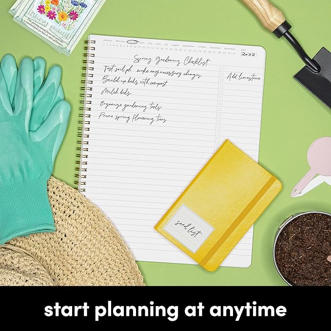 PAPERAGE Undated Daily Planner & To Do List Notepad (Blush), 8.5 in x 11 in, Spiral Bound Planner Notebook for Work, School or Home, 104 Lined Pages With Date Tracker for Plans & Notes