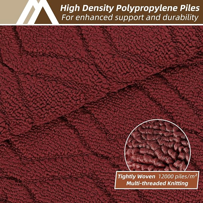 COSY HOMEER Kitchen Rugs 24"x35" Non-Slip Washable Kitchen Mats for Floor Polypropylene Absorbent Kitchen Floor Mat for Kitchen Sink Entryway,Red