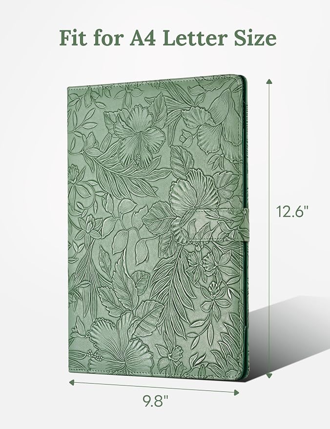 Clipboard Folder Padfolio, Mymazn Writing Portfolio Faux Leather Clipboards with Cover for Legal Pad Holder Letter Size A4 8.5 x 11 for Business Conference Notepad Clip Boards