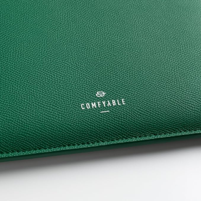 Comfyable Laptop Sleeve 14 Inch Precisely Compatible with MacBook Pro M5 M4 M3 M2 Pro/Max 2026-2021, Genuine Leather Cover Case, Leafy Green