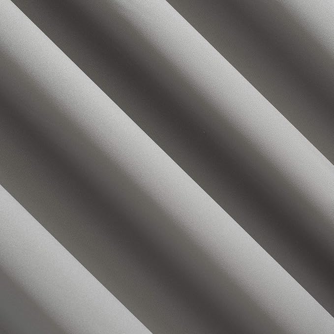 Sun Zero Nordic Theater Grade Extreme 100% Blackout Grommet Curtain Single Panel, 52" x 84", Silver Gray