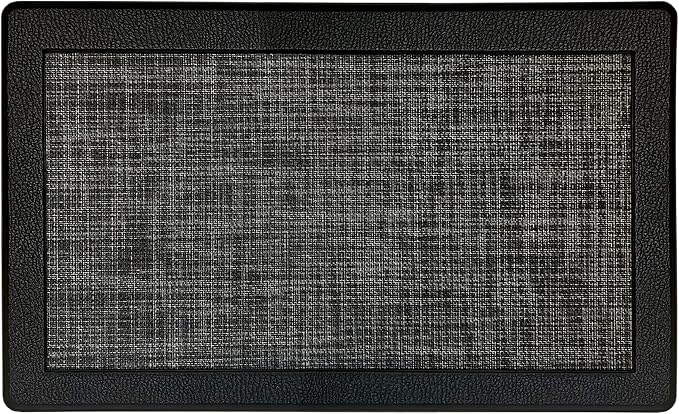 Anti-Fatigue Floor Comfort Mat - 18 x 30 Inch (Clarke Black) - Non-Slip Kitchen Mats for Floor - Easy to Clean Cushioned Standing Mat for Bathroom & Office Desk - Achim Home Décor