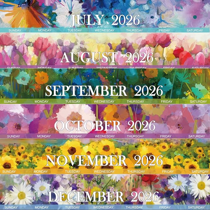 2026-2027 Desk Calendar - Standing Flip Desktop Calendar 2026-2027, JUL 2026 - DEC. 2027, 9.8" x 8.3", Desktop Calendar, Memoranda Lined Pages with Thick Paper, Strong Twin-Wire Binding