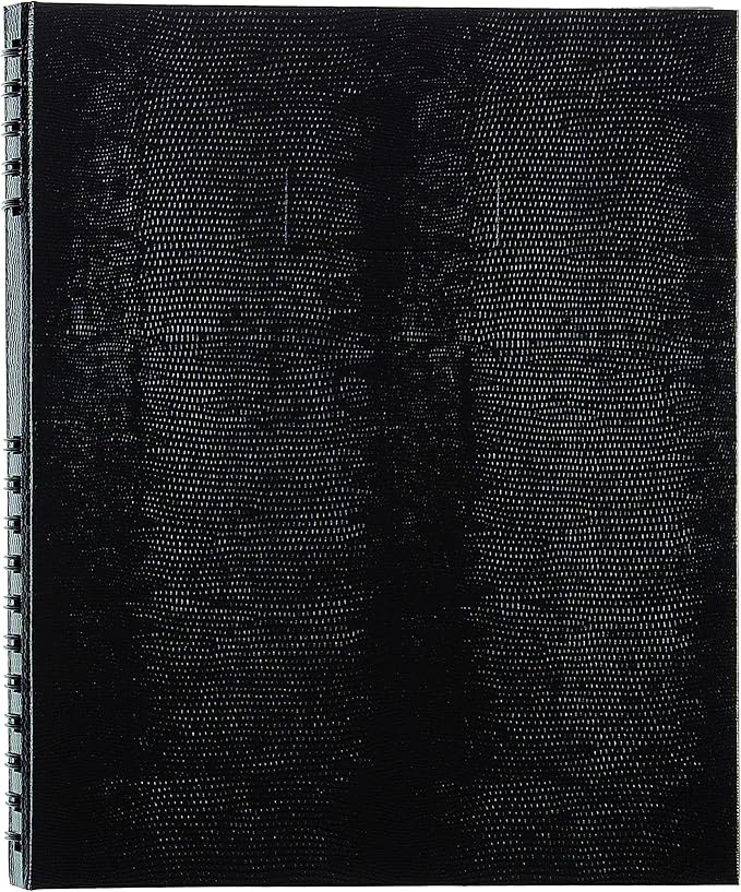 NotePro Undated Daily Planner, Black, 200 Pages,10 3/4 x 8-1/2 Inches