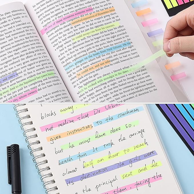 Mr. Pen Transparent Bible Highlighter Tape and Note Set, 331 Pcs - Highlighter Strips, Index Tabs, Sticky Notes