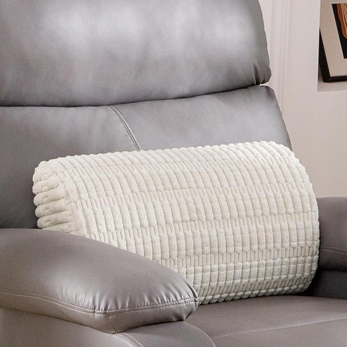 Lumbar Support Pillow for Recliner Chair/Office Chair/Couch, Memory Foam Back Support Cushion with Adjustable Strap, Recliner Cushions for Lower Back Pain Relief, Sleeping, Washable Cover, Beige