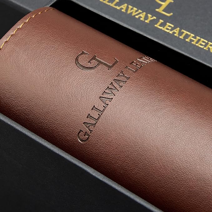 Gallaway Leather Desk Mat - Office Writing Desk Pad, Medium 24" x 14" Dark Brown, Gift Ready Elegant Computer Desk Cover Protector