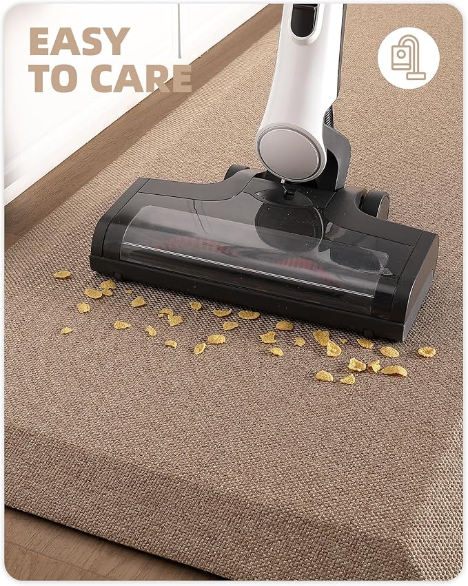 Color&Geometry Anti Fatigue Cushion Mat for Home Office Comfort Standing 48"x20", 0.9 Inch Thick, Non-Slip Padded Ergonomic Floor Mat for Standing Desk, Kitchen Sink and Laundry, Khaki
