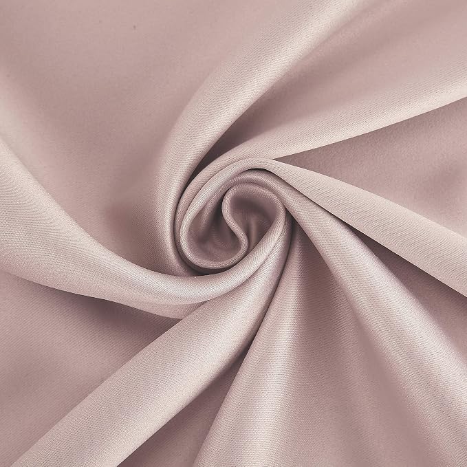 Sun Zero Nordic 2-pack Theater Grade Extreme 100% Blackout Grommet Curtain Panel Pair, 52" x 96", Blush
