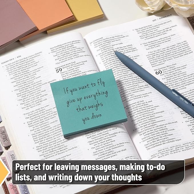 Mr. Pen- Sticky Notes, 3”x3”, 12 Pads, 600 Sheets, New Earthy Colors Sticky Notes 3x3