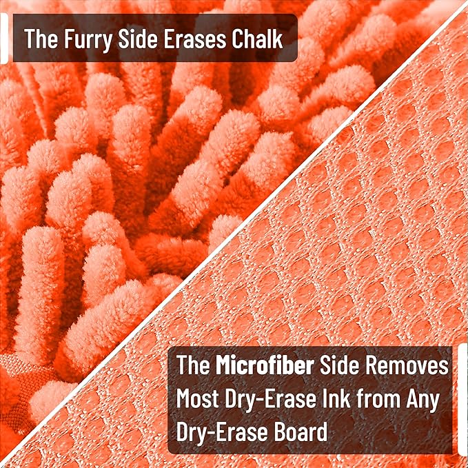 Mr. Pen- Magnetic Microfiber Shag Whiteboard Erasers, 4" x 6", 4 Pack, Dual Surface, Washable Large Dry Erase Board Cleaner for Chalk, Marker, Classroom, Office, Home