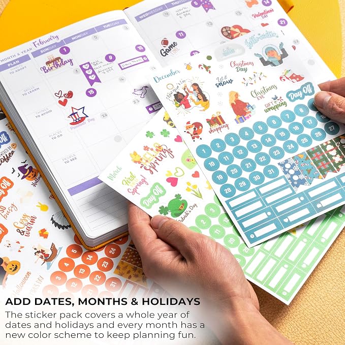 Clever Fox Mega Sticker Pack – 2000+ Small Planner Stickers for Adults – Sticker Book for Women – Aesthetic Calendar & Journal Accessories