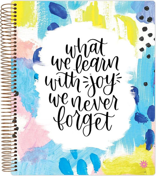 bloom daily planners New Undated Academic Year Teacher Planner & Calendar - 7 Period Lesson Plan Organizer Book with New Frosted Cover (9" x 11") - Learn with Joy