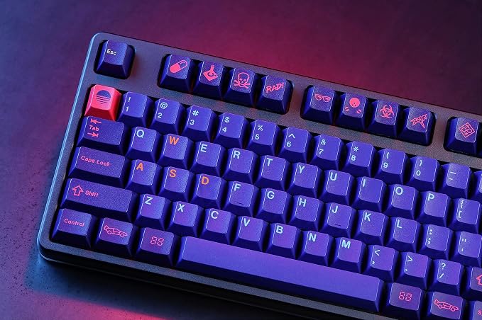 Drop + MiTo GMK Laser Custom Mechanical Keyboard Novelty Keycap Set - 44-Keys, Doubleshot ABS, Cherry Profile (Novelties)