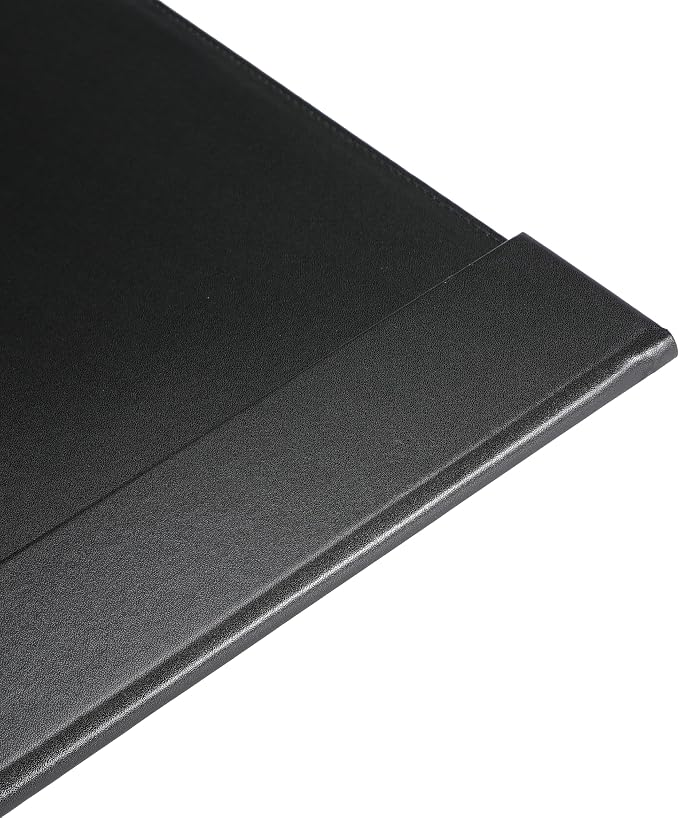 34" x 20" Leather Desk Blotter with Side Rails for Writing Leather Executive Desk Pad Protector Desk Mat for Office Home Workplace Black