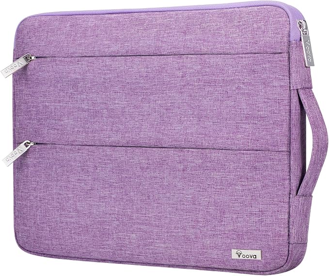 Voova 15.6 16 Inch Laptop Sleeve Case Compatible with MacBook Pro 16 M1/M2/M3/M4 Max 2019-2025, 15.6-16” Hp Lenovo Acer Asus, Waterproof Slim Computer Bag Cover with Handle, Lavender