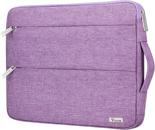 Voova 13 13.6 Inch Laptop Sleeve Case Compatible with MacBook Air 13 M1/M2/M3/M4 2020-2025, MacBook Pro 13/14, IPad Air/Pro 13, Waterproof Slim Computer Bag Cover with Handle, Lavender