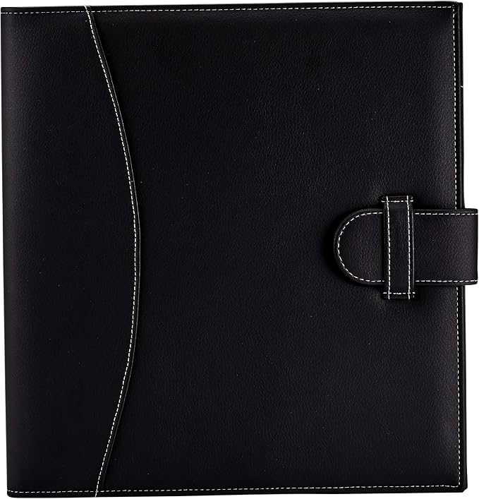 It's Academic Executive Faux Leather Portfolio Folder, Black