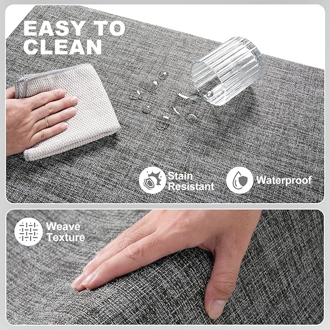 Collive Kitchen Mats for Floor 2PCS, Cushioned Anti Fatigue Mat Waterproof Kitchens Sink Rug Non Slip, Modern Comfort Standing Mat for Desk, Bar, Home Decor, 17"x47"+17"x29", Dark Grey