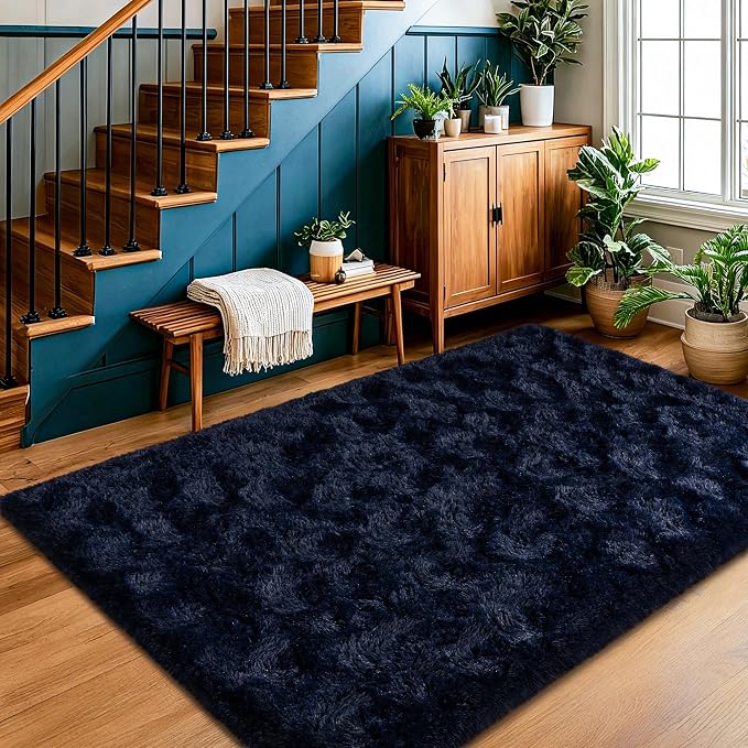 Mugorn Small Soft Shag Rugs for Bedroom, 4x6 Fluffy Area Rugs for Living Room