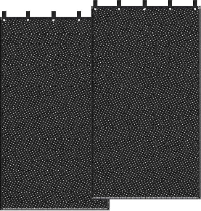 2 Pack Large Sound Dampening Blanket, 70" x 41" Acoustic Noise Reducing Curtain with Grommets, Heavy Duty Polyester Sound Absorbing Panel for Home Studio, Door, Window & Musical Instruments