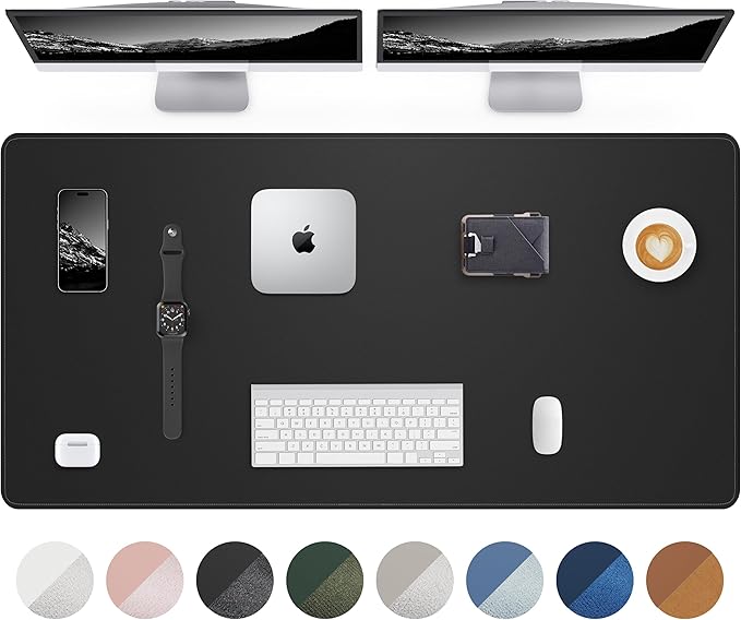AFIING Extra Large Desk Mat - 63"x 17" Non-Slip Office Desk Pad, Oversized Mouse Pad for Home & Work, Waterproof Desk Protector for Keyboard & Mouse (Black)