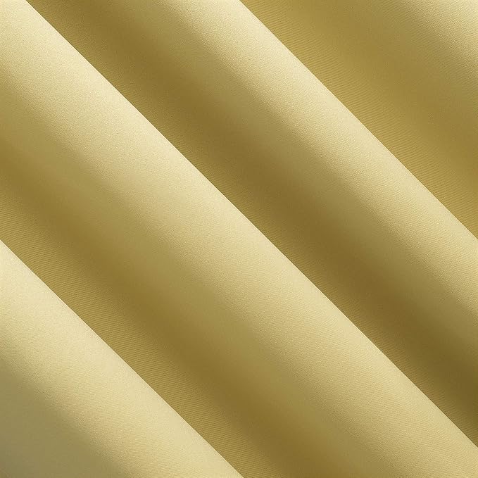 Sun Zero Nordic 2-pack Theater Grade Extreme 100% Blackout Grommet Curtain Panel Pair, 52" x 96", Flax
