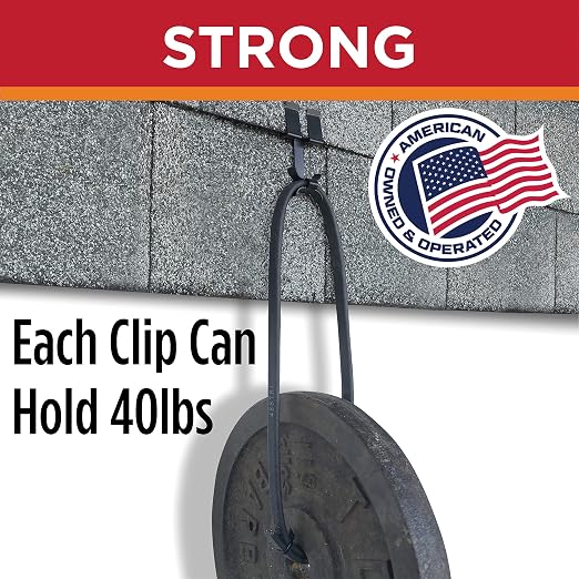 Roof Clips, Safe for Heat Tape, Electric Cable & Roof Heat Cable Installation, Prevents Roof Damage, Easy Nail-Free Outdoor Cable Clips, Your Ultimate Cable Clip (.325-25 Pack)