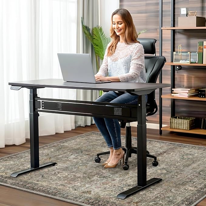 36"x60" Office Chair Mat for Hardwood Tile Floor, Under Desk Carpet Protector for Rolling Computer Chair Mat, Machine Washable Area Rug, Anti-Slip 1/5" Thick Low Pile Thin Vinyl Floor Mat, Grey Red