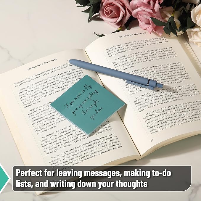 Mr. Pen- Sticky Notes, 3”x3”, 12 Pads, 600 Sheets, New Vintage Color Sticky Notes 3x3, Stocky Notes for Bible Journaling