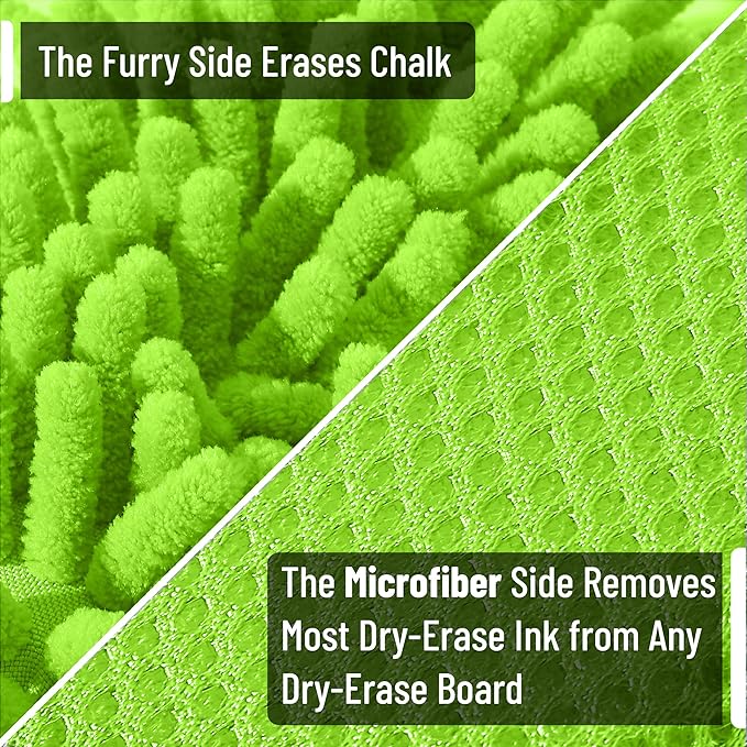 Mr. Pen- Magnetic Microfiber Shag Whiteboard Erasers, 4" x 6", 4 Pack, Dual Surface, Washable Large Dry Erase Board Cleaner for Chalk, Marker, Classroom, Office, Home
