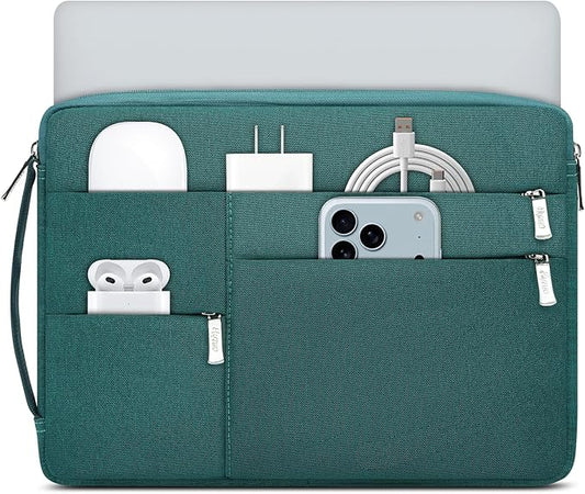 HYZUO 13.3-14 Inch Laptop Sleeve Bag for MacBook Pro 14 M5-M1 Pro/Max A3426 A3427 2026-2021, MacBook Air/Pro 13, 13.8-13.5 Surface Laptop/Book, Notebook Case for 13" HP Dell Lenovo Asus, Dark Green