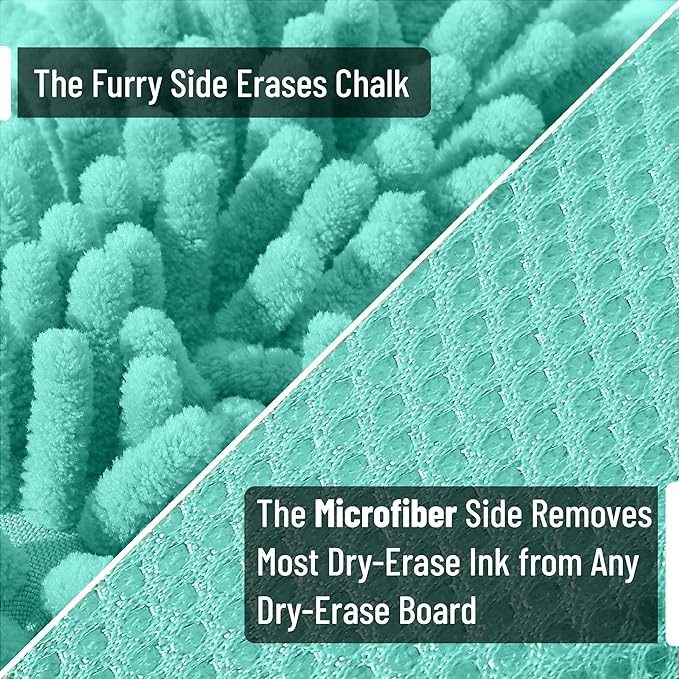 Mr. Pen- Magnetic Microfiber Shag Whiteboard Erasers, 4" x 6", 4 Pack, Dual Surface, Washable Large Dry Erase Board Cleaner for Chalk, Marker, Classroom, Office, Home