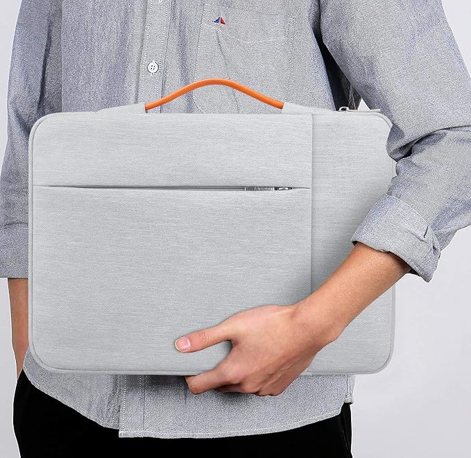 Lacdo 360° Protective Laptop Sleeve Case for 14 inch MacBook Pro M5 Pro/Max A3426 A3427 (2026), M5/M4/M3/M2/M1 A3434 A3112 A3401 A3185 A2918 A2992 | 13.8 inch Surface Laptop 7th Computer Bag, Gray