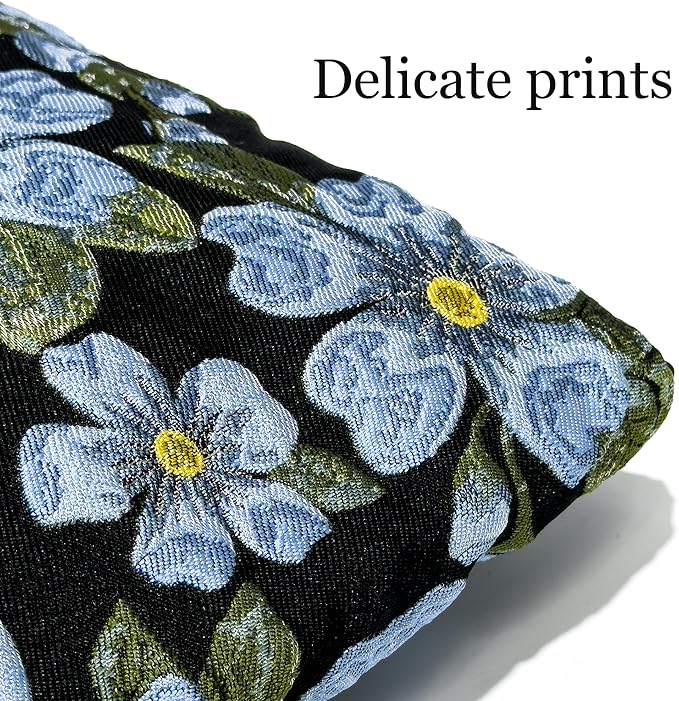 Puffy Laptop Sleeve 11-12 Inch Blue Flower, Protective Carrying Case for Men and Women, Cute Case Bag Compatible with 11 and 12 Inch Laptops, 10.9" Ipad 10, 10.2" Ipad 7 8 9 in Cover