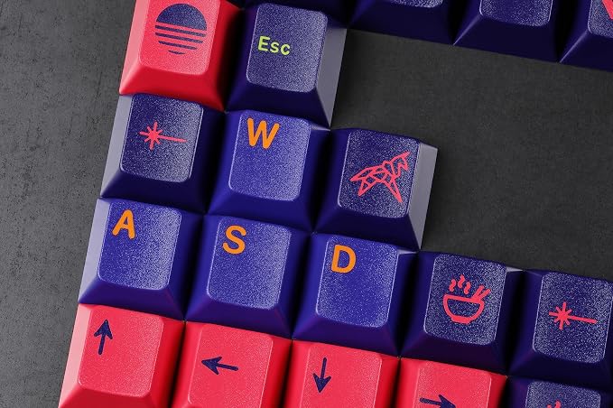 Drop + MiTo GMK Laser Custom Mechanical Keyboard Novelty Keycap Set - 44-Keys, Doubleshot ABS, Cherry Profile (Novelties)